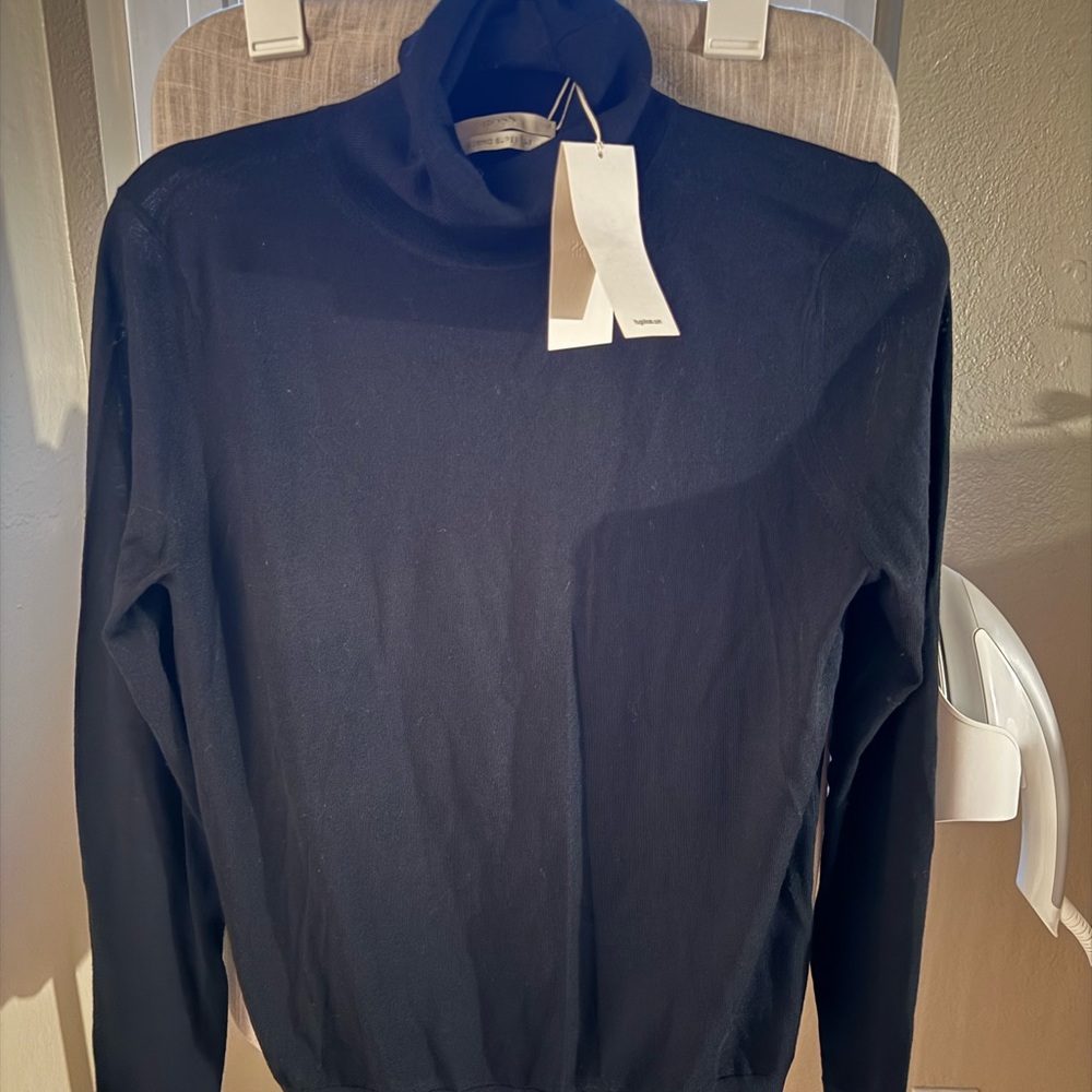 Hugo Boss Charcoal Knit Turtleneck